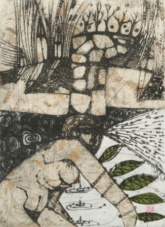 Gaia Green Leaves by artist Melissa Wen Mitchell